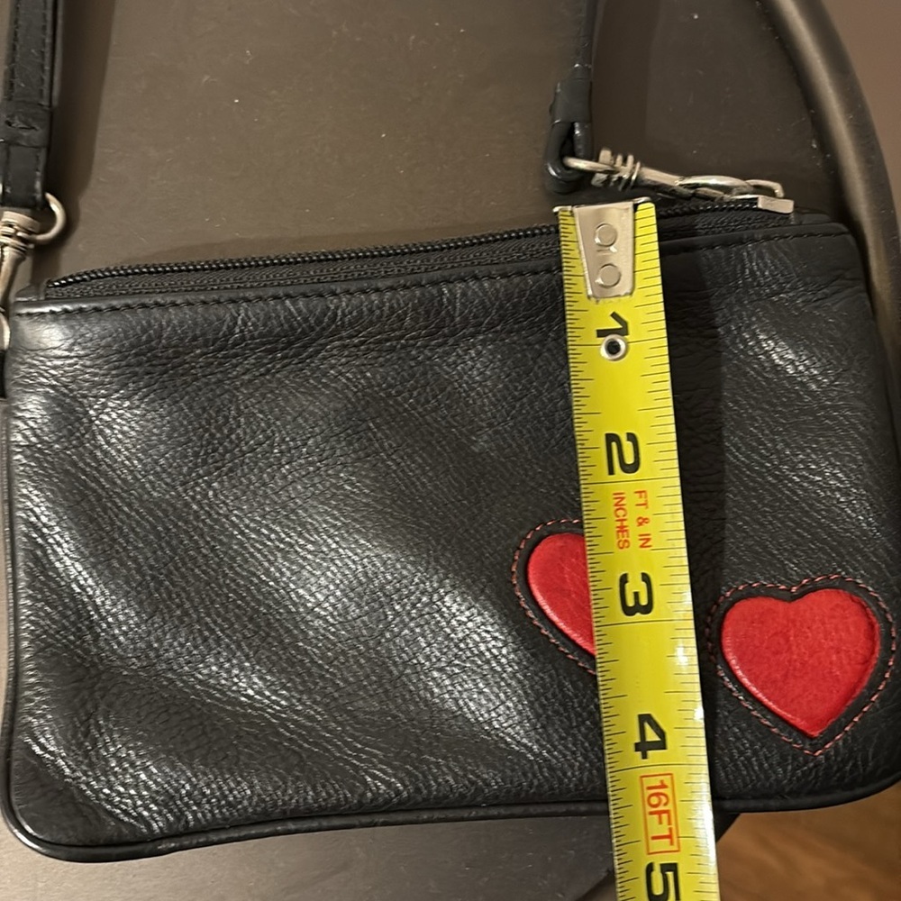 Wilson’s leather Black Leather Wristlet with Red Heart Accents - Picture 7 of 7